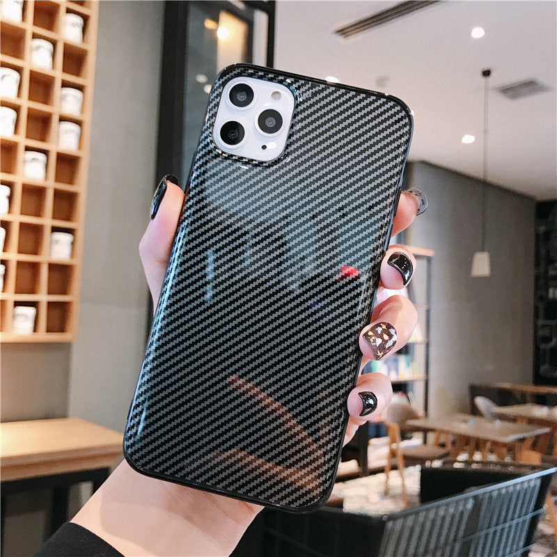 Compatible with Apple , Simple Mobile Phone Case Fiber Pattern