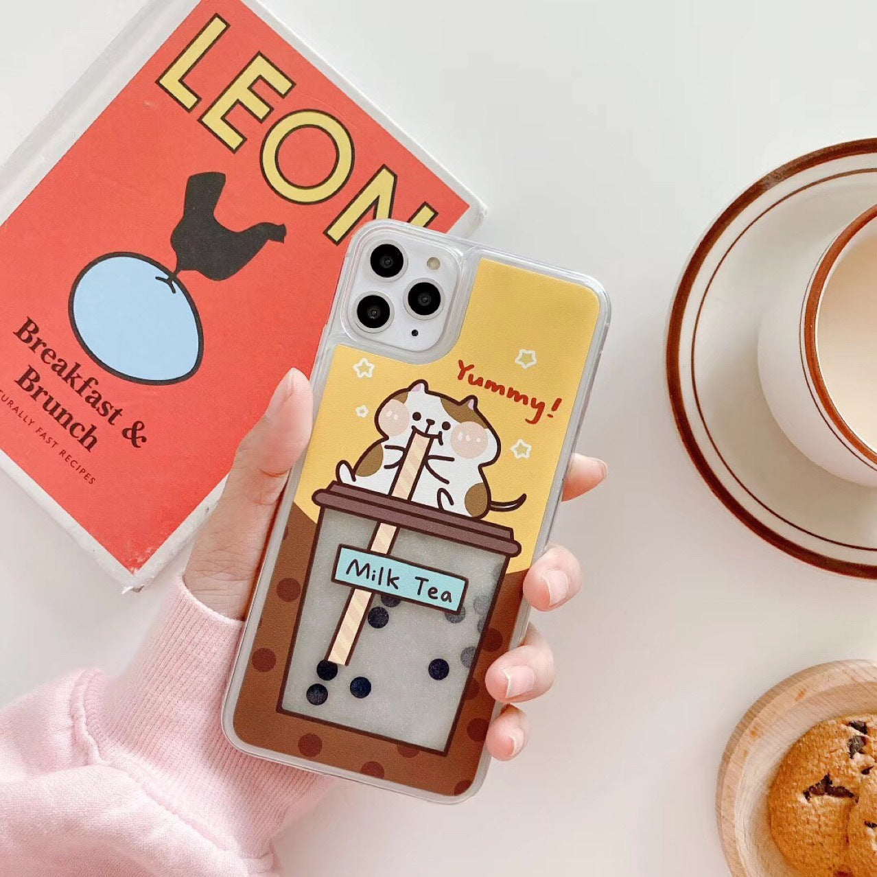 Milk tea liquid mobile phone case
