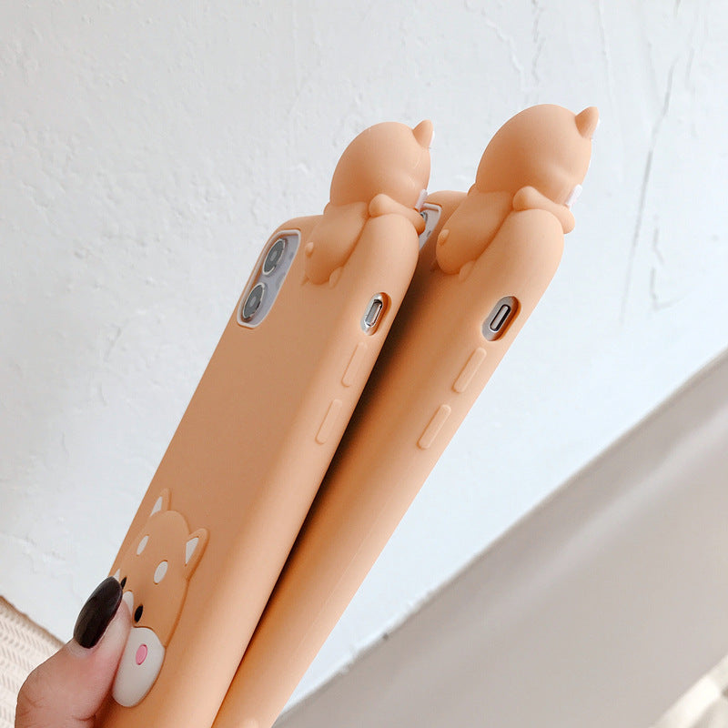 Compatible with Apple , Cartoon silicone protective sleeve