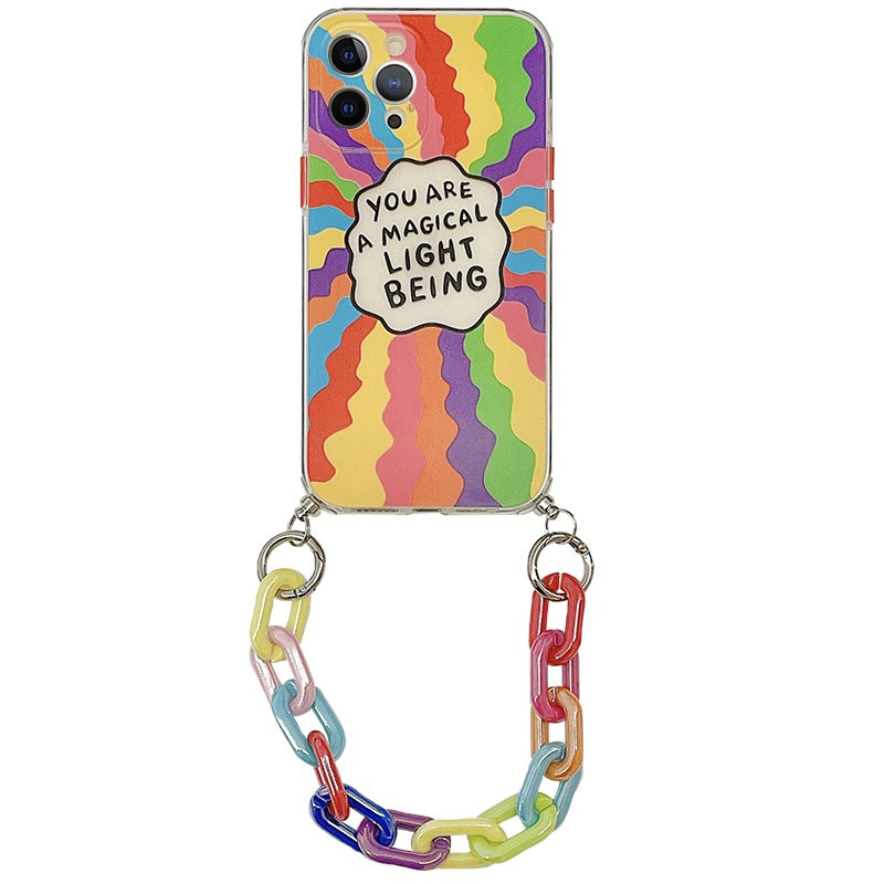 Rainbow Silicone All-inclusive Mobile Phone Soft Case