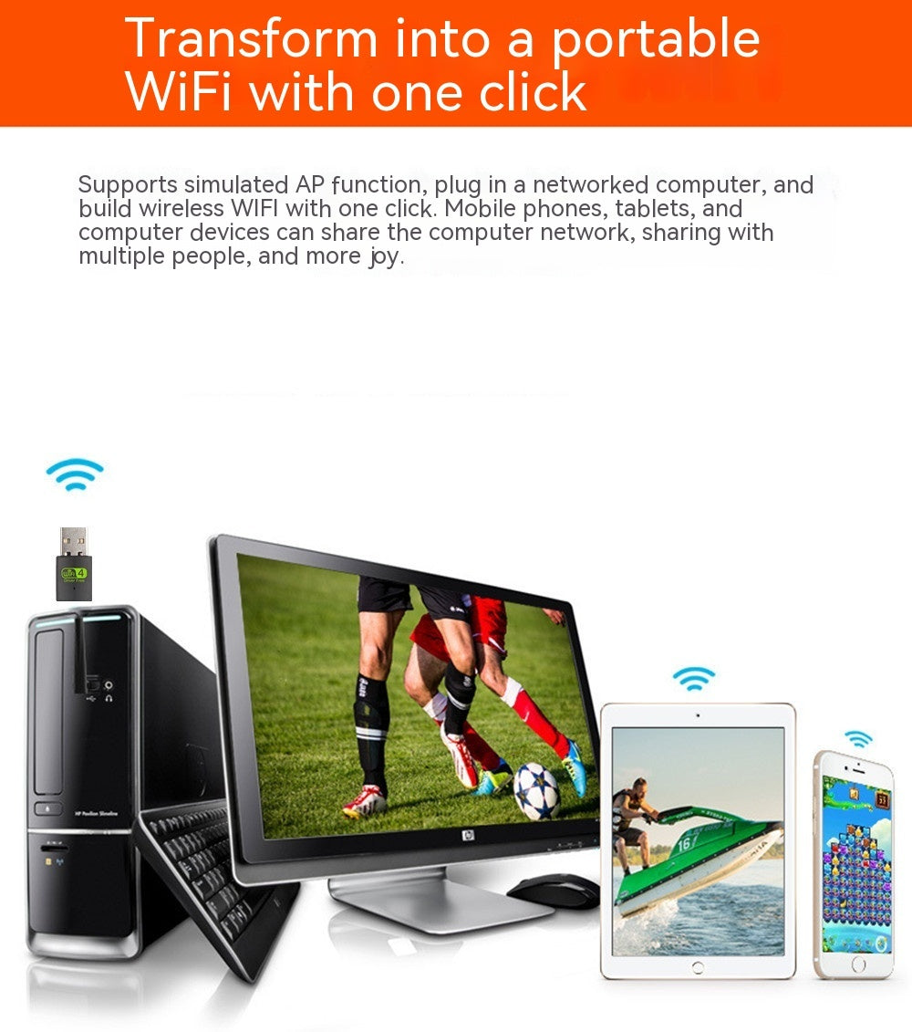 Driverless Wireless Network Card USB Wireless Receiver