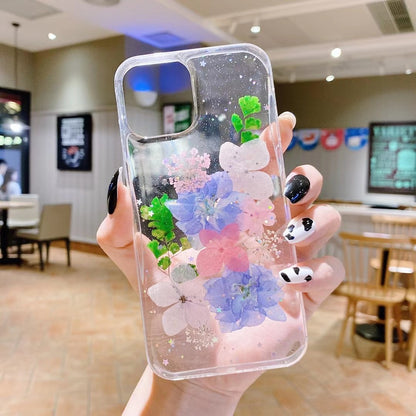 Epoxy Glitter Small Floral Phone Case