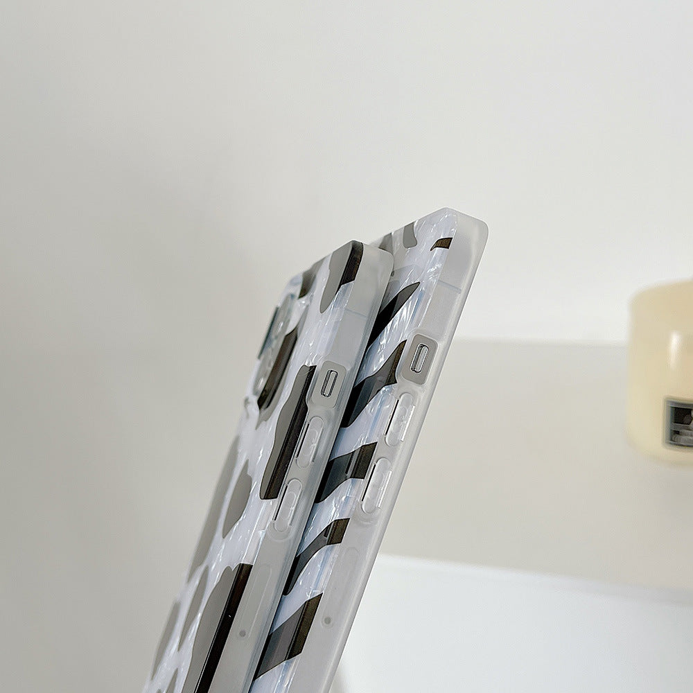 Shell Cow Print Zebra Print Square Phone Case