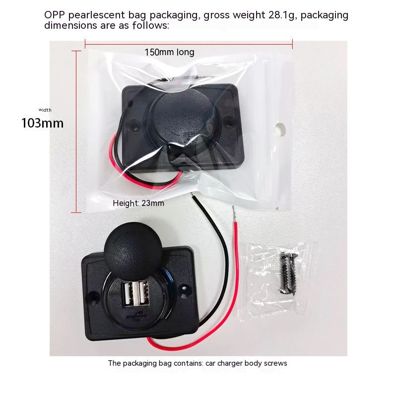 12 Volt Car Recreational Vehicle Car Modification USB Charger