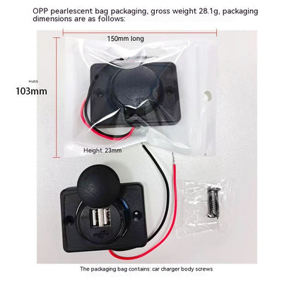 12 Volt Car Recreational Vehicle Car Modification USB Charger