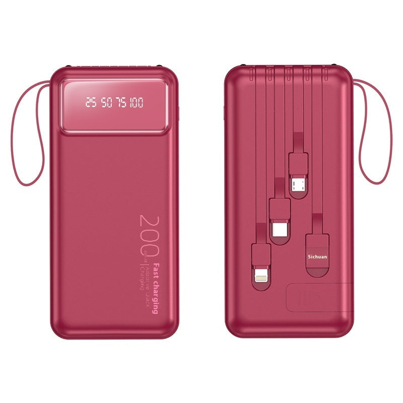 Power Bank With Cable Fast Charge Mini Shared Power Bank