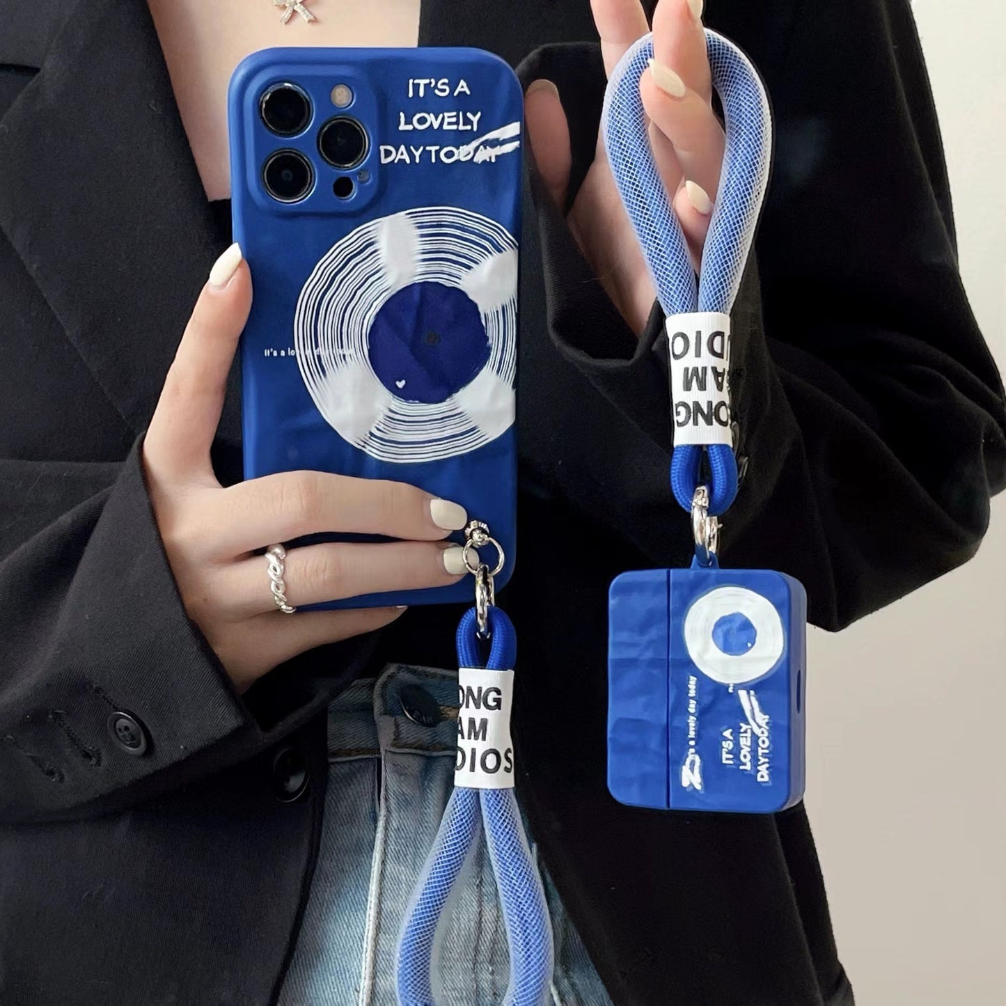 Personality Klein Blue CD Anti-drop Phone Case