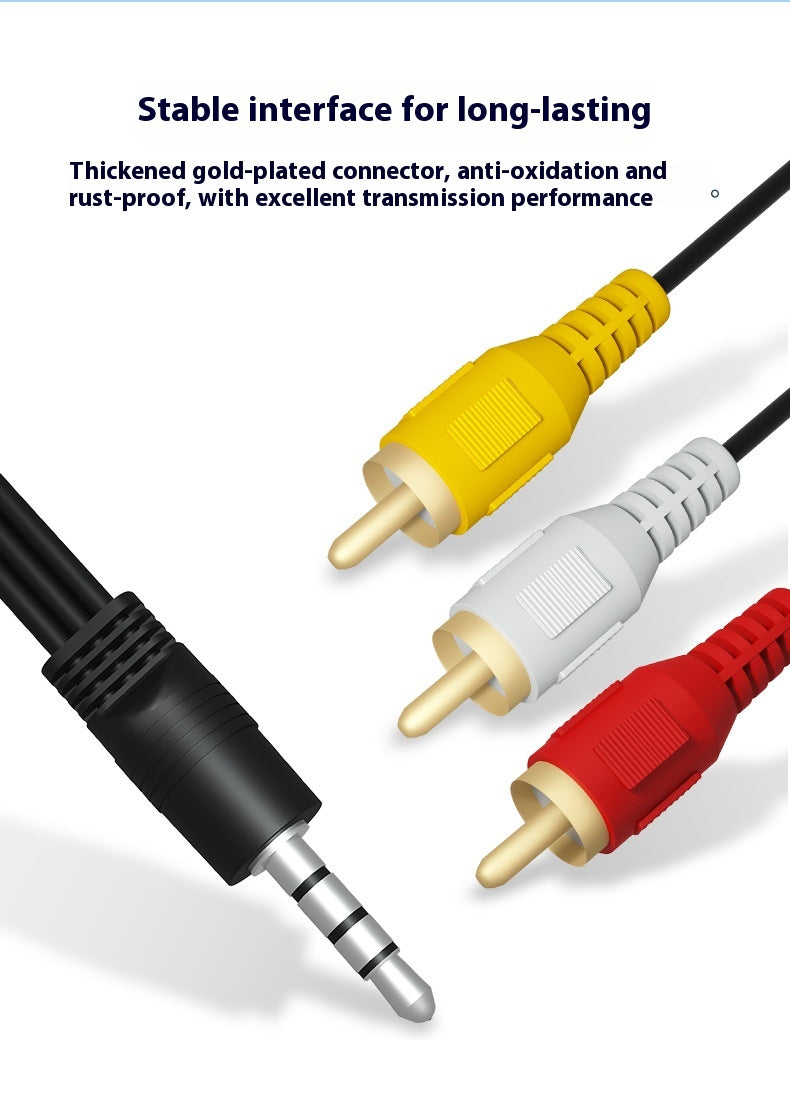 TV Set-top Box Cable Speakers One Minute Three Audio Cable Lotus Head Video Cable