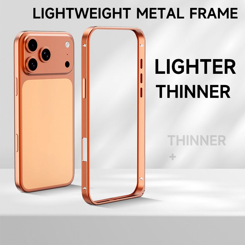 Ultra-thin Metal Texture Seahorse Buckle Aluminum Alloy Frame Phone Case