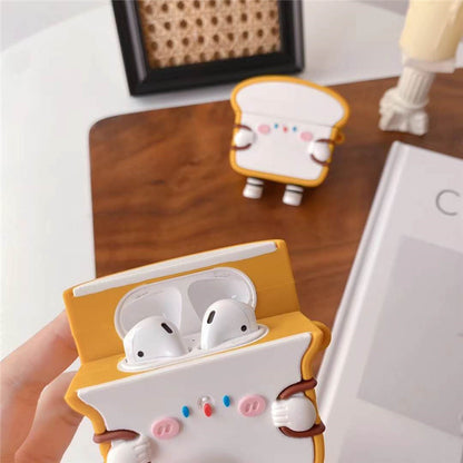 Funny Three-dimensional Standing Cute Bacon Toast  Protective Cover