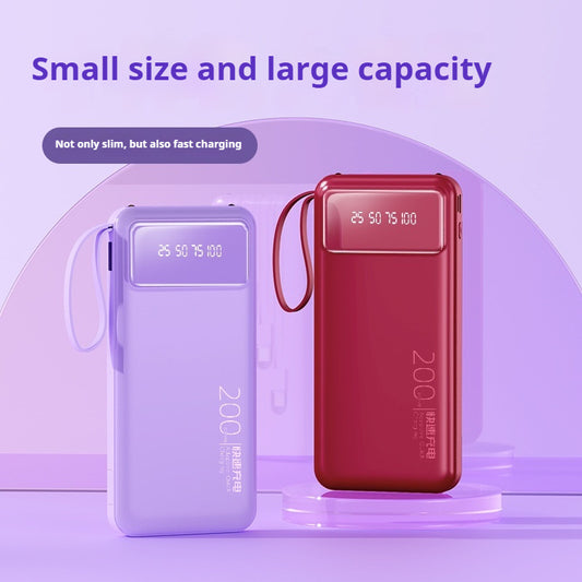 Power Bank With Cable Fast Charge Mini Shared Power Bank