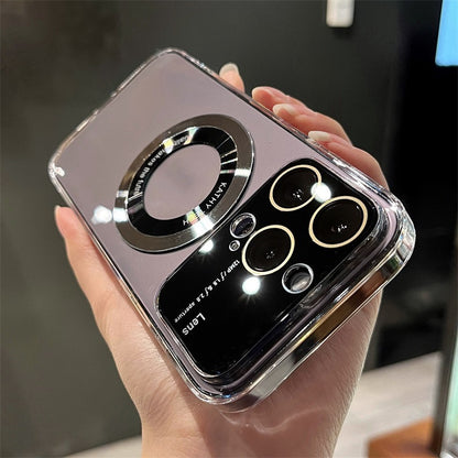 Without Magnetic Suction Applicable To Phone Case Large Window Electroplating Transparent