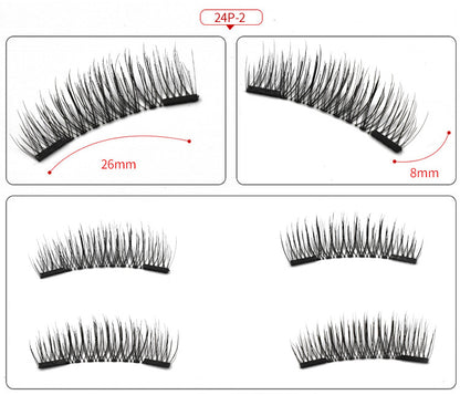Double magnetic 8-piece magnetic false eyelash set