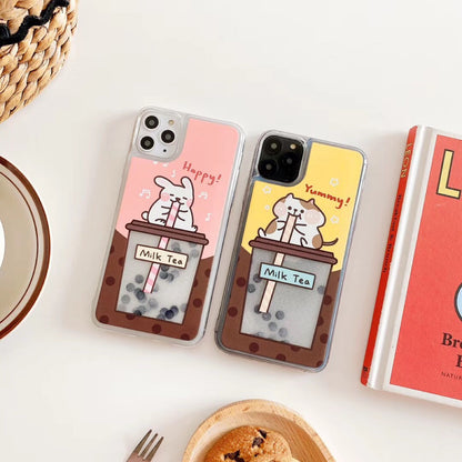 Milk tea liquid mobile phone case