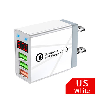 USB mobile phone charger with digital display