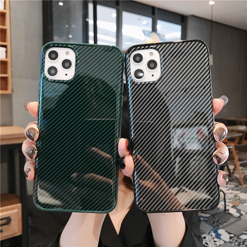 Compatible with Apple , Simple Mobile Phone Case Fiber Pattern