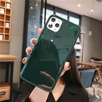 Compatible with Apple , Simple Mobile Phone Case Fiber Pattern