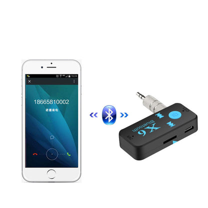 X6 Car Bluetooth Receiver Car Speaker Receiver TF Card Reader