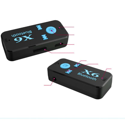 X6 Car Bluetooth Receiver Car Speaker Receiver TF Card Reader