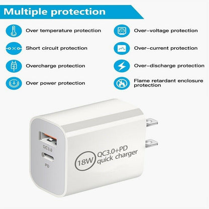 18W Dual Port Dual Port USB Charger