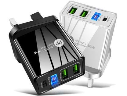 Fast Charge ChQuick Charge Charging Head Smart Qc3.0 Charger Multi-Portrger