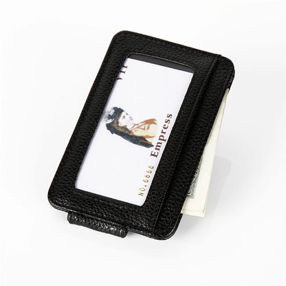 Cross Border New Arrival Fashion Men's Wallet Wallet Magnetic Snap Card Holder Korean Style American Gold Clip Mini Creative Card Holder