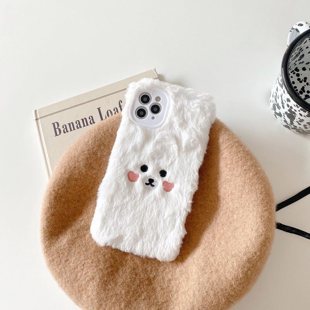Plush Piggy Bear Silicone Mobile Phone Case