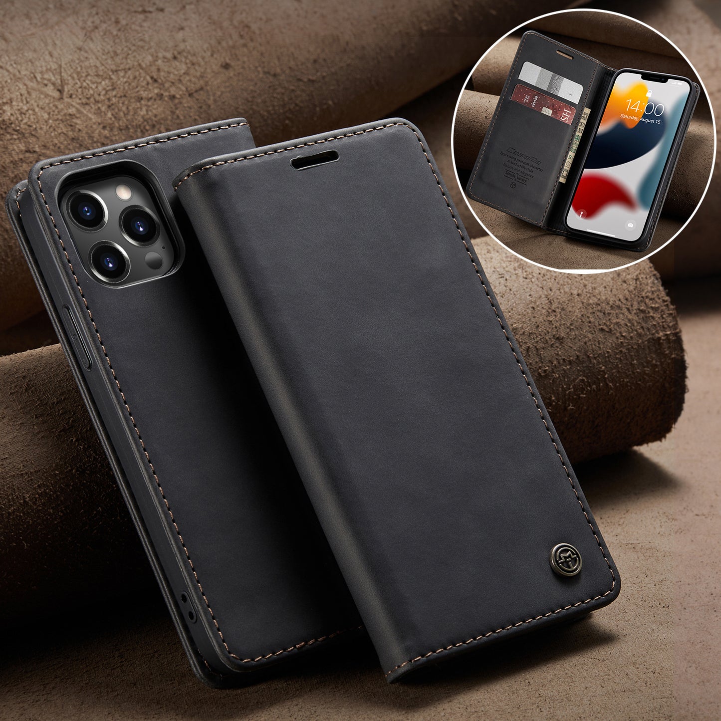 Suitable For New Card-inserting Mobile Phone Leather Case Flip Protective Cover