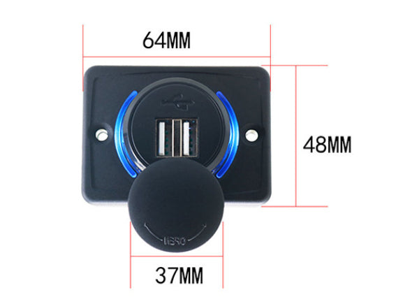 12 Volt Car Recreational Vehicle Car Modification USB Charger