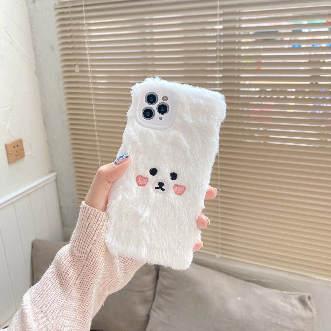 Plush Piggy Bear Silicone Mobile Phone Case