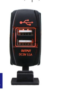 Car Modification Dual USB Car Charger, Ship Motorcycle Charger, Waterproof Mobile Phone Charger 12-24V Universal