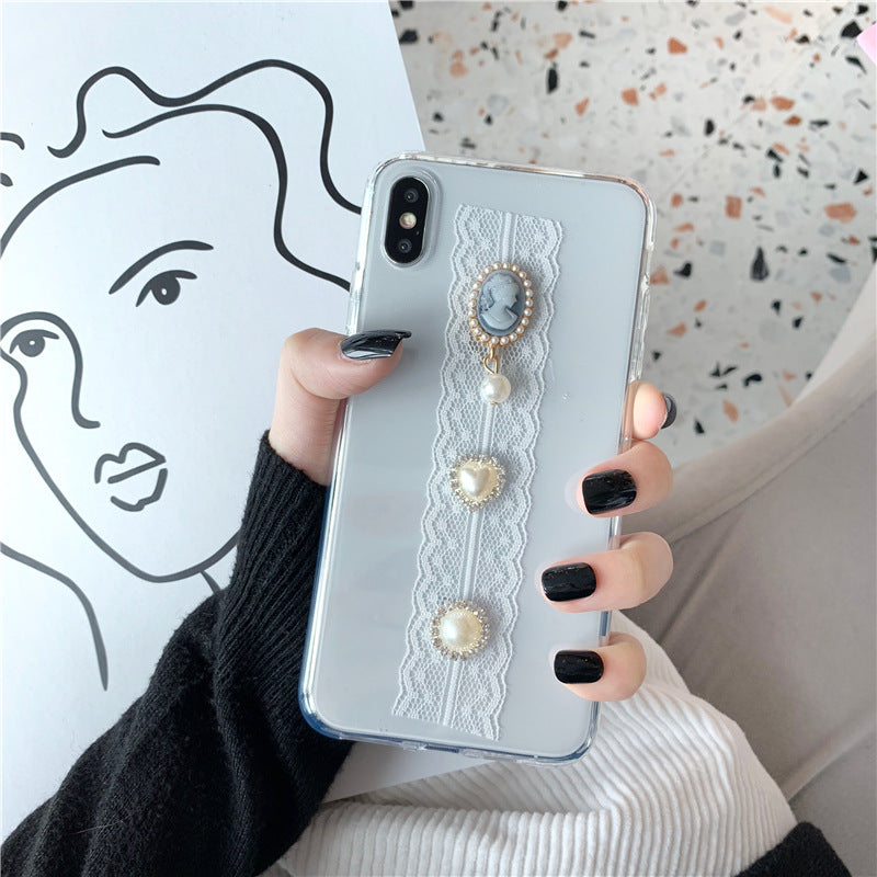 Vintage lace girl phone case