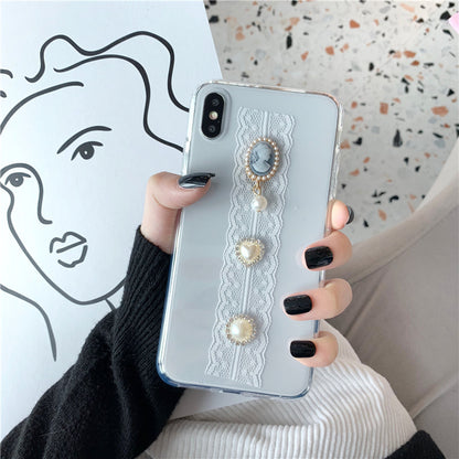 Vintage lace girl phone case