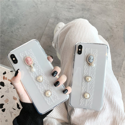Vintage lace girl phone case