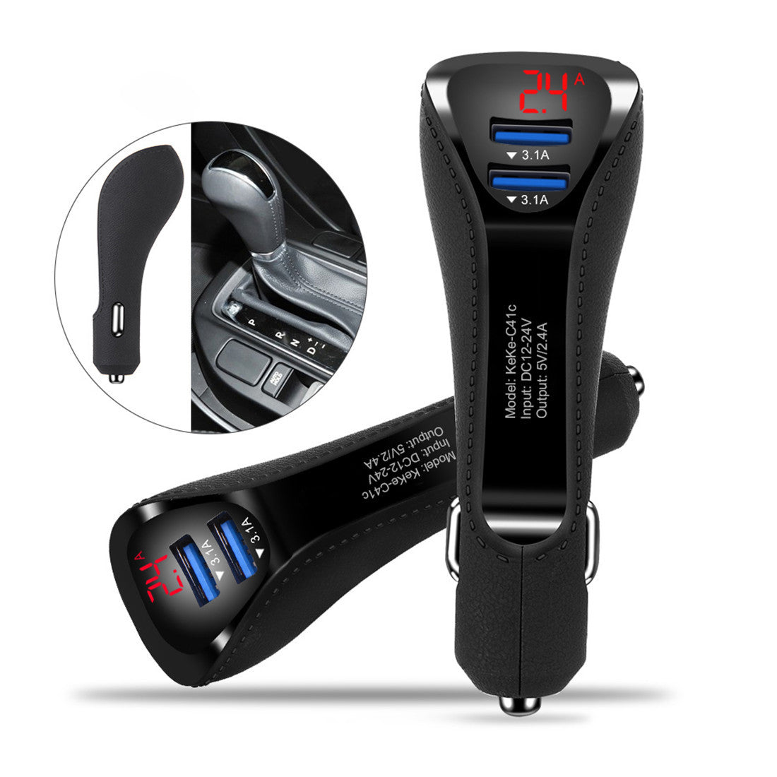 Multifunctional Digital Display Car Charger Dual USB Interface New Car Charger Cellphone Car Charger Car Charger Display Voltage And Current