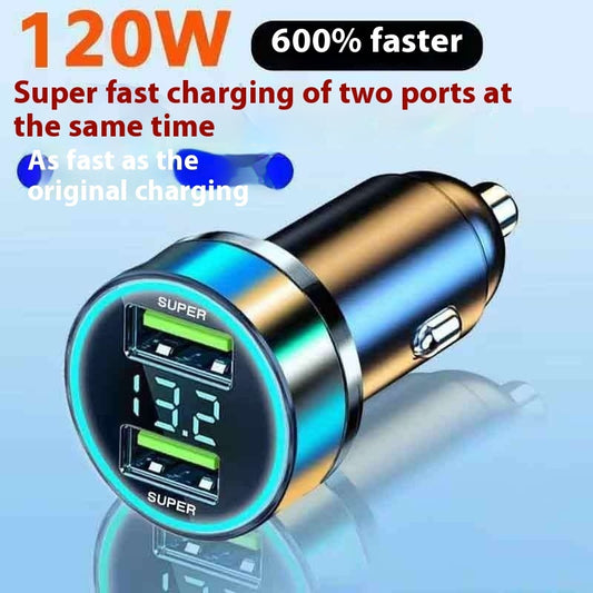 Qc30 Car Charger 66W Super Fast Charge Digital Display Car Charger