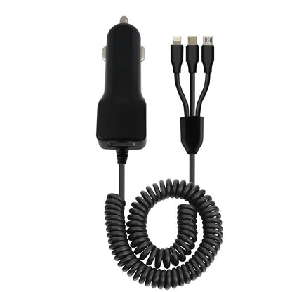 One for three car charger Duckbill USB with cable charger