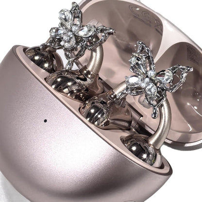 Full Diamond Bow Headphones Drill Buckle European And American Style Special-interest Design