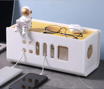 Plastic Plug-in Wire Storage Box, Power Strip, Wire Box, Hub Box, Socket, Charger Storage And Sorting Box