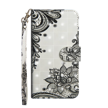 Card Flip Wallet Painted 3D Leather Phone Case