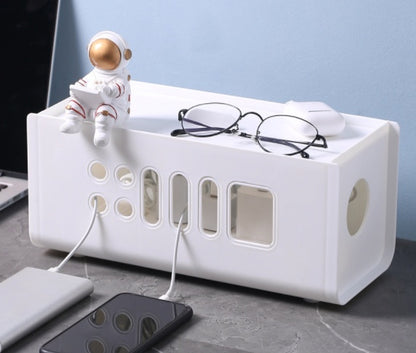 Plastic Plug-in Wire Storage Box, Power Strip, Wire Box, Hub Box, Socket, Charger Storage And Sorting Box