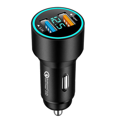 Qc30 Car Charger 66W Super Fast Charge Digital Display Car Charger