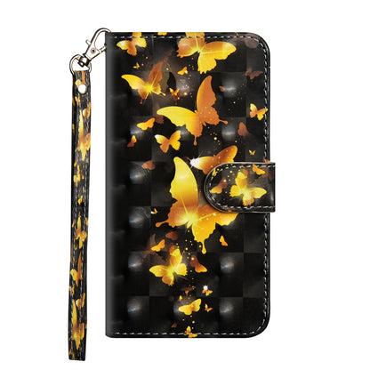 Card Flip Wallet Painted 3D Leather Phone Case