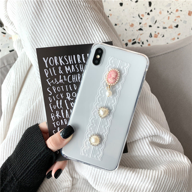 Vintage lace girl phone case