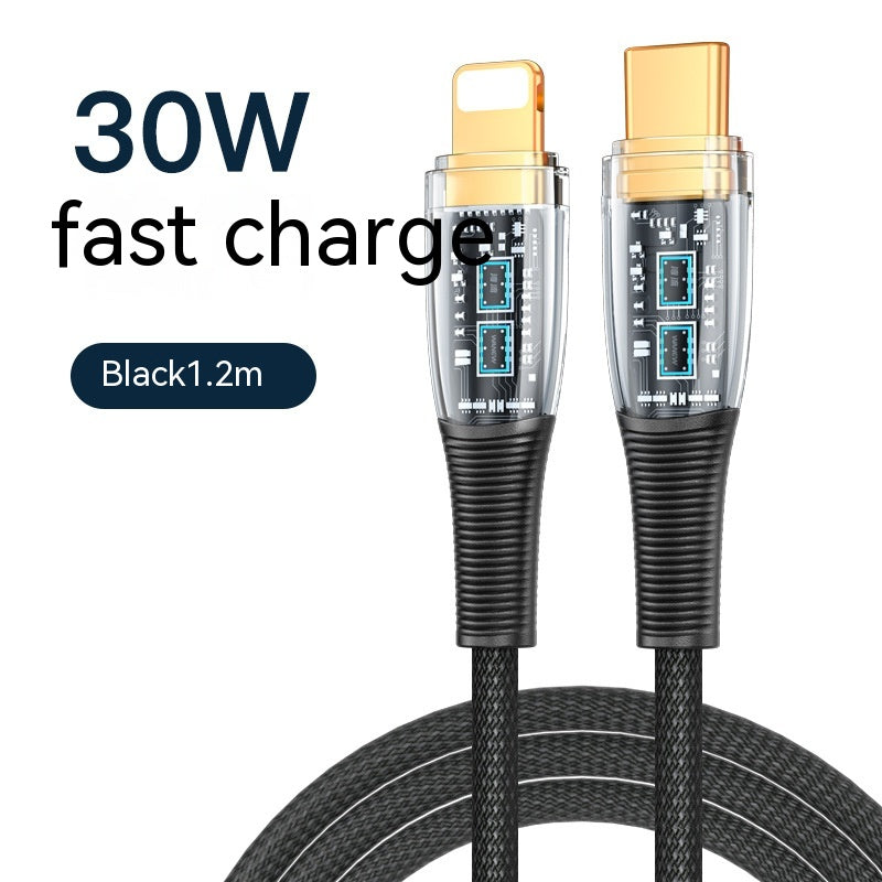 Low Temperature Fast Charging Transparent Data Cable