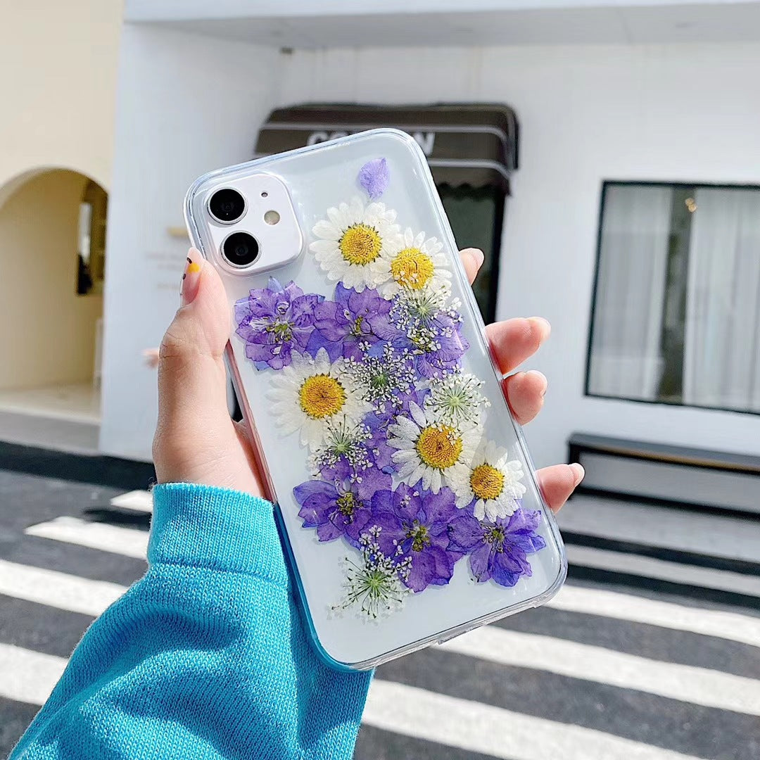 Dried Flower Epoxy Phone Case Protective Cover