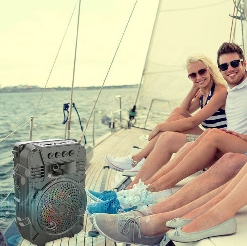 Bluetooth Speaker Outdoor Portable Microphone Card Subwoofer
