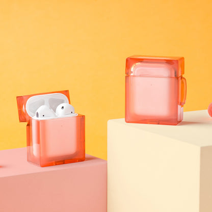 Square Transparent Bluetooth Earphone Case Cover