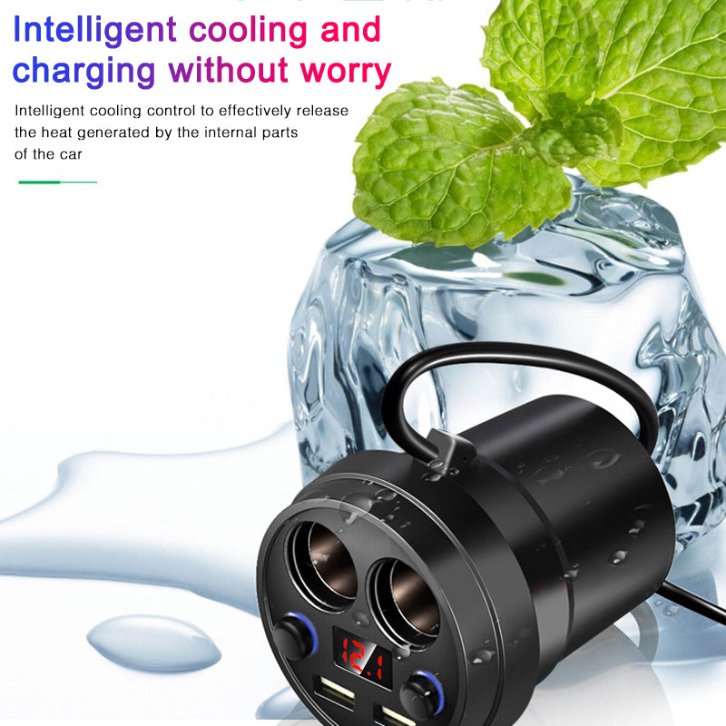 Car Charger Cup Type Fast Charging Plug Car Mobile Phone Multi-function Cup Type Car Charger