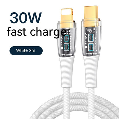Low Temperature Fast Charging Transparent Data Cable